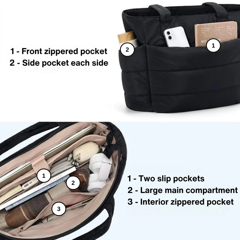 Lightweight Puffy Tote Bag