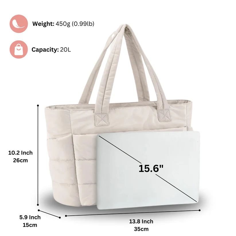 Lightweight Puffy Tote Bag